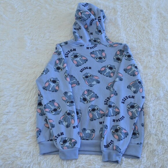Disney Girls Stitch Hoodie Size L 14 - Picture 3 of 3